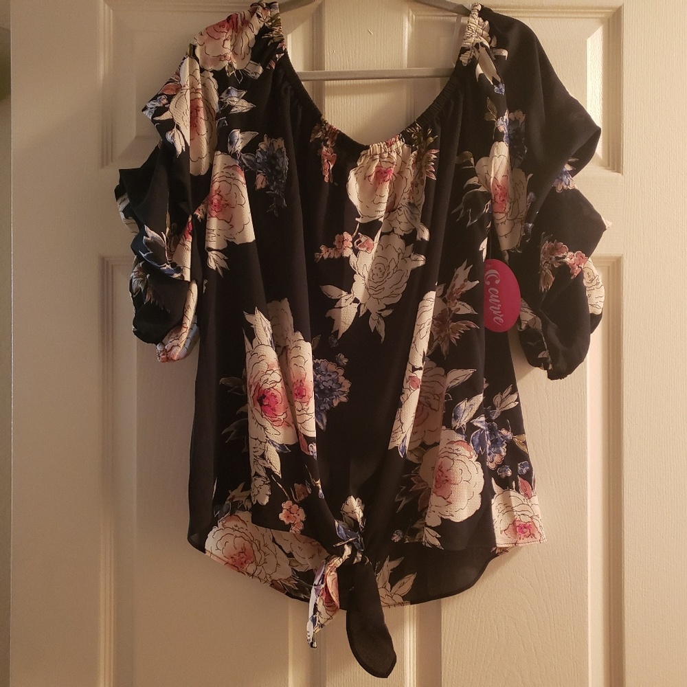 NWT Charming Charlie 2X Peasant Blouse